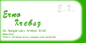 erno krebsz business card